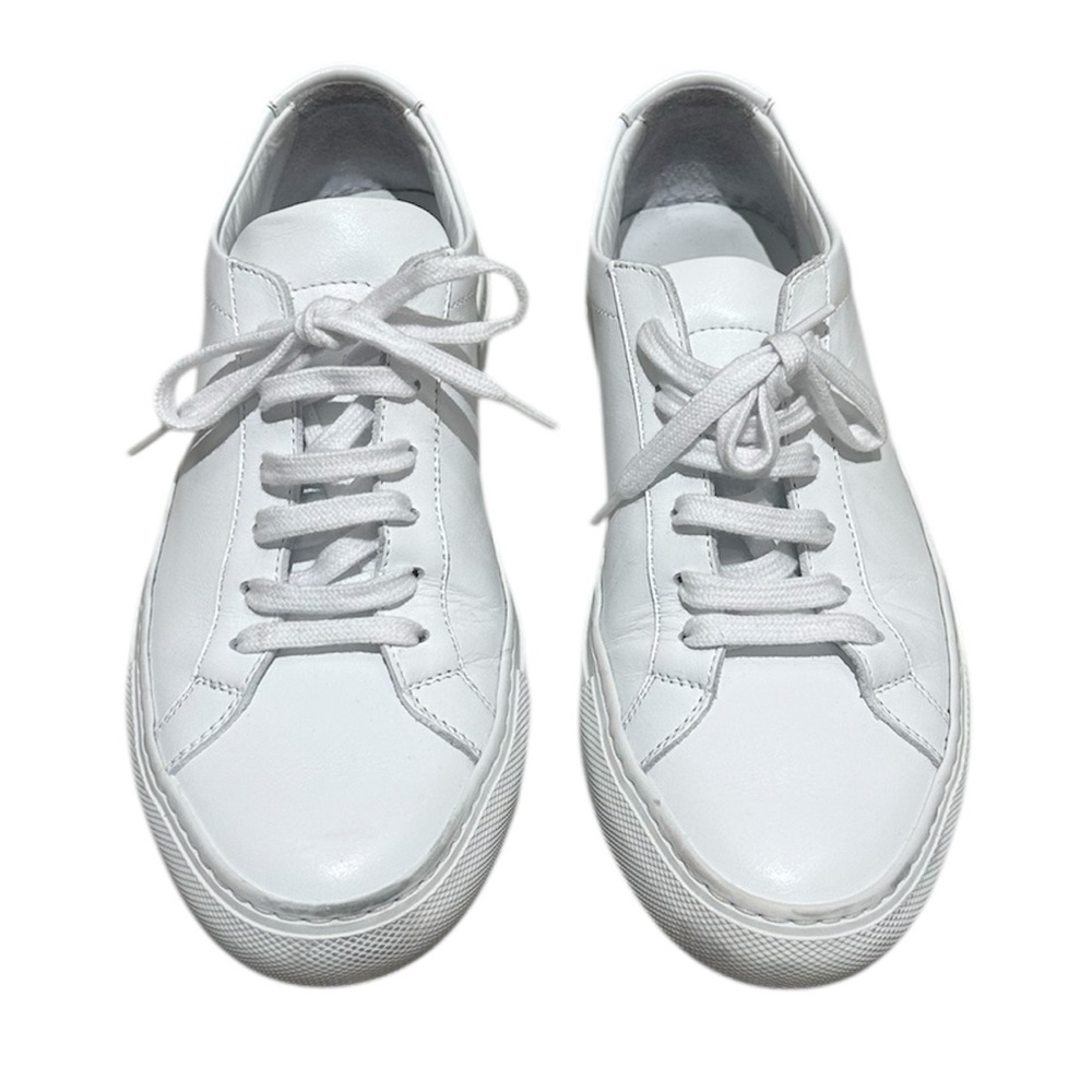 Common Projects Achilles Low Top Leather Casual Sneaker White Size 35 - Picture 3 of 14